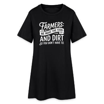 Farmer's humour, field work and taste - Women’s T-Shirt Dress - black - Front