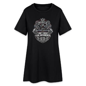Muscle dit de ne pas transpirer, je fuis génial - Robe T-shirt Femme - noir - Devant