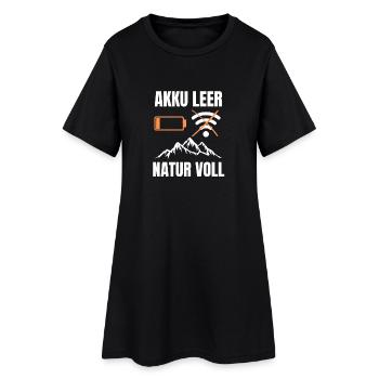 Nature de batterie vide - Robe T-shirt Femme - noir - Devant