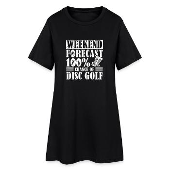Disc Golf Geschenke Discgolf - Frauen T-Shirt-Kleid - Schwarz - Vorne