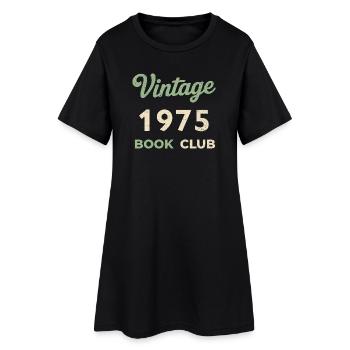 Vintage 1975 Book Club Retro Geburtsjahr Geschenk - Frauen T-Shirt-Kleid - Schwarz - Vorne