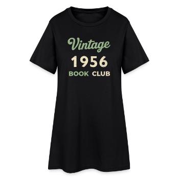 Cadeau rétro de l’année de naissance vintage du club de lecture de 1956 - Robe T-shirt Femme - noir - Devant
