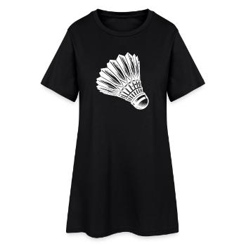 Badminton tatoué - Sport avec vitesse - Robe T-shirt Femme - noir - Devant