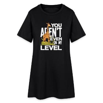 Tu n’es pas à mon niveau, girafe - Robe T-shirt Femme - noir - Devant