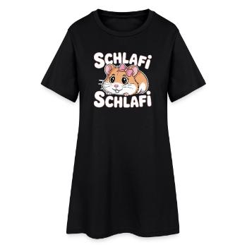 Schlafi Schlafi Hamster Design - Robe T-shirt Femme - noir - Devant