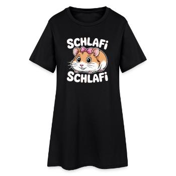 Schlafi Schlafi Hamster Design - Robe T-shirt Femme - noir - Devant