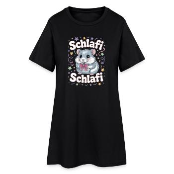 Schlafi Schlafi Hamster Design - Robe T-shirt Femme - noir - Devant