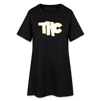 THC - Robe T-shirt Femme - noir - Devant