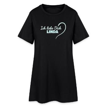Linda - Robe T-shirt Femme - noir - Devant