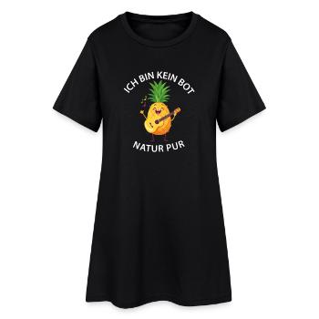 Ananas Rockt Gitarre - kein Bot - Natur pur - Frauen T-Shirt-Kleid - Schwarz - Vorne