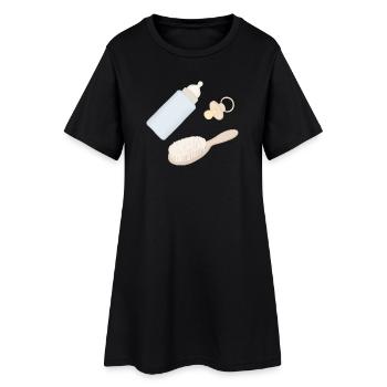Essentiels pour les soins aux bébés - Robe T-shirt Femme - noir - Devant