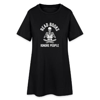 T-shirt de lecteur pour les passionnés de livres - Robe T-shirt Femme - noir - Devant