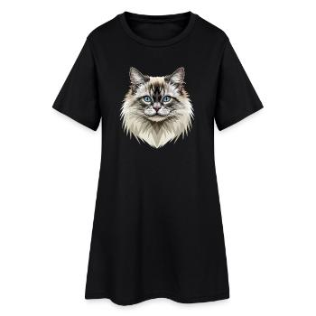 Chat Birman Chat Birman Sacré Chat Birman Mignons Chats Birman - Robe T-shirt Femme - noir - Devant