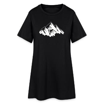 Montagnes - Robe T-shirt Femme - noir - Devant