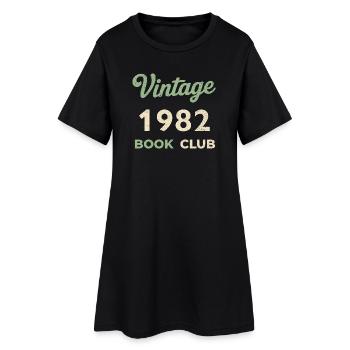Vintage 1982 Book Club Retro Geburtsjahr Geschenk - Frauen T-Shirt-Kleid - Schwarz - Vorne
