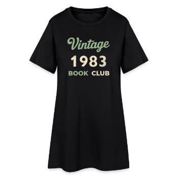 Vintage 1983 Book Club Retro Birth Year Gift - Women’s T-Shirt Dress - black - Front