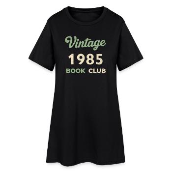 Vintage 1985 Book Club Retro Geburtsjahr Geschenk - Frauen T-Shirt-Kleid - Schwarz - Vorne