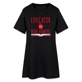 Éducatrice de petits humains Enseignante des enfants drôles - Robe T-shirt Femme - noir - Devant