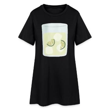Moscow Mule in Watercolor Style - Women’s T-Shirt Dress - black - Front