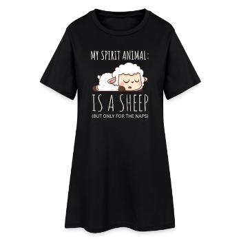 My Spirit Animal is a Sleep- Funny Sleep Motif - Women’s T-Shirt Dress - black - Front