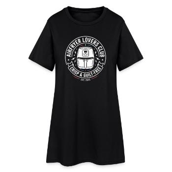 Airfryer Lovers Club Crisp Guilt Free - Frauen T-Shirt-Kleid - Schwarz - Vorne