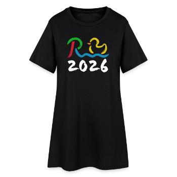 Rente 2026 - Retraite - Rente - Robe T-shirt Femme - noir - Devant