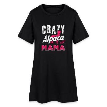 Maman Alpaga folle Design drôle d’amant d’alpaga - Robe T-shirt Femme - noir - Devant