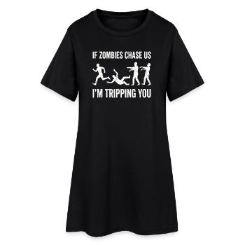 Zombie Humor Shirt for Horror Fans - Women’s T-Shirt Dress - black - Front