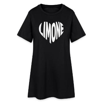 Conception en cœur de citron vert - Robe T-shirt Femme - noir - Devant