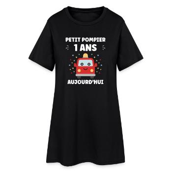 1 ans - Robe T-shirt Femme - noir - Devant