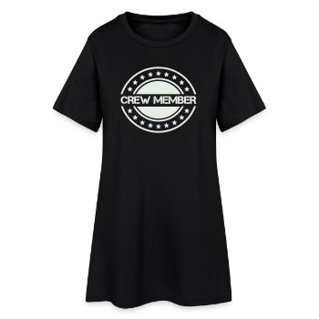 crew member - Women’s T-Shirt Dress - black - Front
