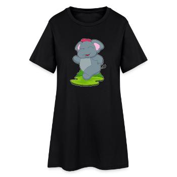 Elephant Jogger Jogging Sport - Robe T-shirt Femme - noir - Devant