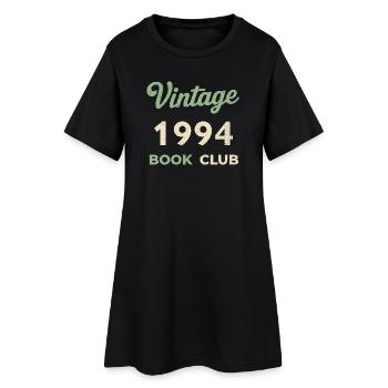 Vintage 1994 Book Club Retro Geburtsjahr Geschenk - Frauen T-Shirt-Kleid - Schwarz - Vorne