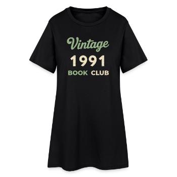 Cadeau rétro de l’année de naissance du club de lecture vintage 1991 - Robe T-shirt Femme - noir - Devant