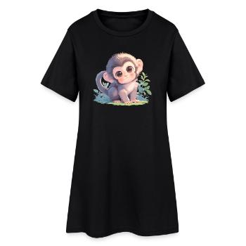 Macaque Macaque - Robe T-shirt Femme - noir - Devant