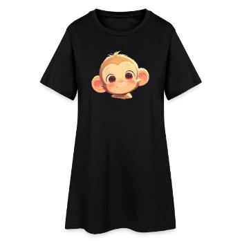 Macaque Macaque - Robe T-shirt Femme - noir - Devant