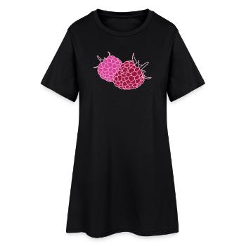 Pop Art du Duo Framboise - Robe T-shirt Femme - noir - Devant