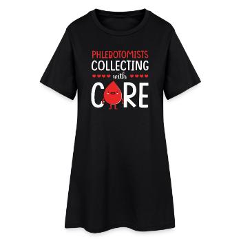 Don de sang Donneur de sang - Robe T-shirt Femme - noir - Devant