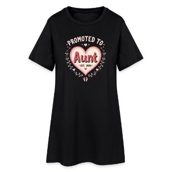 Tante 2026 Tante 2026 Befördert zu Tante 2026 - Frauen T-Shirt-Kleid - Schwarz - Vorne