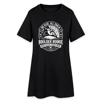 Logo de l’escalade débutante en bloc - Robe T-shirt Femme - noir - Devant