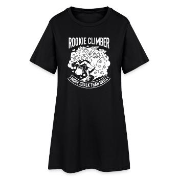 Grimpeur débutant plus de la craie que de la compétence - Robe T-shirt Femme - noir - Devant