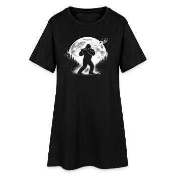 Joueur de flûte Bigfoot - Robe T-shirt Femme - noir - Devant