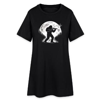 Bigfoot Violinspieler - Frauen T-Shirt-Kleid - Schwarz - Vorne