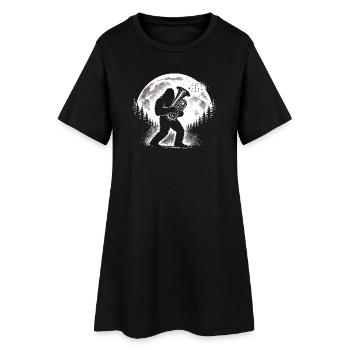 Joueur de tuba Bigfoot - Robe T-shirt Femme - noir - Devant