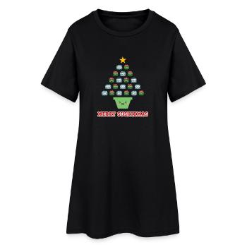 Cute Sushi Love Xmas Kawaii Merry Sushixmas - Women’s T-Shirt Dress - black - Front