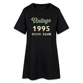 Cadeau rétro de l’année de naissance vintage du club de lecture 1995 - Robe T-shirt Femme - noir - Devant