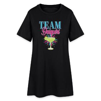 Équipe de cocktails de soirée de jeune fille Daiquiri - Robe T-shirt Femme - noir - Devant