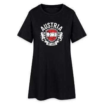 Austria - My Love - Women’s T-Shirt Dress - black - Front