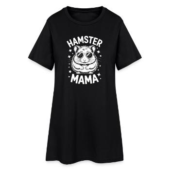 Hamster Sprüche Hamster Lustiges Hamster Geschenk  - Frauen T-Shirt-Kleid - Schwarz - Vorne