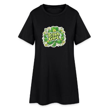 Design d’autocollants de trèfle irlandaise - Robe T-shirt Femme - noir - Devant